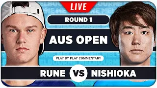 RUNE vs NISHIOKA • Australian Open 2024 • LIVE Tennis Play-by-Play Stream