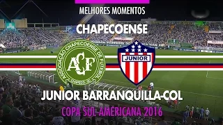 Melhores Momentos - Chapecoense 3 x 0 Junior Barranquilla-COL - Copa Sul-Americana - 26/10/2016