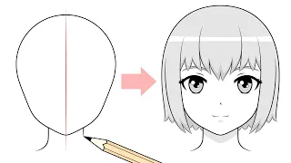 How to Draw Female Anime Face Line by Line (With Proportions)