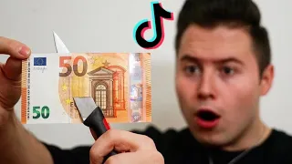 Geld ZERSTÖREN?! Ich teste VIRALE TikTok Zaubertricks..! (zum nachmachen)