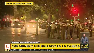 Carabinero fue baleado por sujetos tras negarse a ser fiscalizados en el centro de Santiago