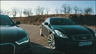 Infiniti (G37)   vs  AUDI  A6  ...   Заезды на 402 м  ... Кто - кого ?