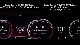 Octavia 2.0 tdi DSG 110Kw vs. Octavia 1.5 tsi 6MT 110Kw Acceleration