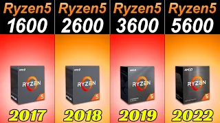 R5 1600 vs R5 2600 vs R5 3600 vs R5 5600 | How Much Performance improvement?