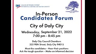 City of Daly City Candidates Forum - 09/21/2022