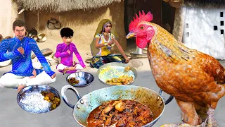 आदिवासी चिकन खाना पकाने वाला Tribe Chicken Cooking