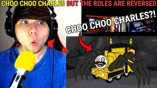 CHOO CHOO CHARLES, But the ROLES are REVERSED... (Cartoon Animation)  @GameToonsOfficial REACTION!