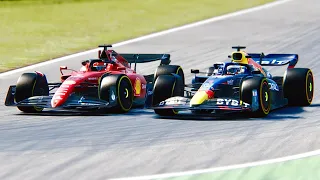 Red Bull F1 2022 RB18 vs Ferrari F1 2022 F1-75 at Monza GP
