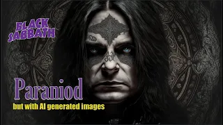 Black Sabbath - Paranoid video - but with AI generated images from the lyrics
