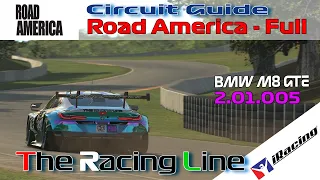 iRacing | IMSA | BMW M8 GTE | Circuit Guide - Road America - Full  - 2:01.005 - Week 10