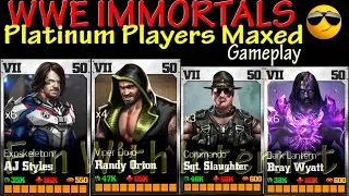 WWE IMMORTALS All 💥PLATINUM PLAYERS MAXED💥 (Exoskeleton AJ Styles, Viper Dojo Randy Orton) Gameplay