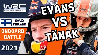 Elfyn Evans VERSUS Ott Tänak : Split Screen Rally Onboard : WRC Secto Rally Finland 2021