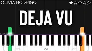 Olivia Rodrigo - deja vu | EASY Piano Tutorial