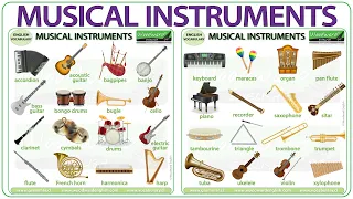Musical Instruments Vocabulary - Names of musical instruments in English