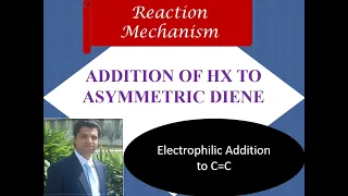 Addition of HX to asymmetric dienes (with subtitles) | Electrophilic addition to dienes