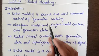 S 3.01 Solid Modeling | Difference between Solid Modeling and Wireframe Modeling