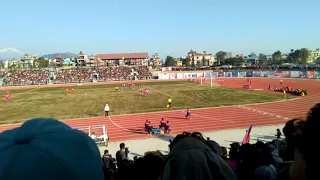 Sag 2019 girls football at Pokhara stadium Nepal vs India