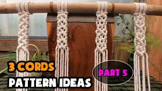 How to Macrame | DIY Macrame | 3 cords pattern ideas | Design & Tutorial by LIT Decor (Part 5)