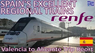 SPAIN'S EXCELLENT REGIONAL TRAINS / RENFE S-599 MEDIA DISTANCIA REVIEW / SPANISH TRAIN TRIP REPORT