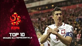 Robert Lewandowski - TOP 10 Bramek dla Reprezentacji Polski ᴴᴰ