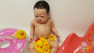 Купание Силиконового Реборна/Купаю Малышку Тасю/(Full body silicone reborn baby bath)