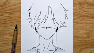 Easy Anime Drawing For Beginners | How To Draw Anime Boy Step By Step | Easy Tutorial Anime