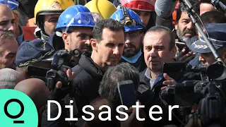 Syrian President Assad Visits Areas Aleppo Devastated by Earthquake