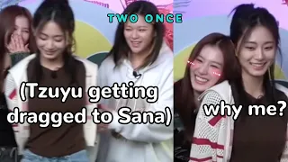 Sana being so *clingy* that members couldn't handle her anymore 😂