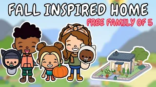 FREE Fall Inspired 🍂 House for a Family of 5 😍 Toca Boca Free House Ideas ✨ TOCA GIRLZ