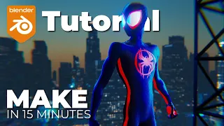 How to MAKE A SPIDER-VERSE scene in Blender! Complete Blender Tutorial for beginners.