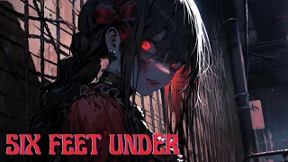 〚NIGHTCORE〛✧ OSHINS X LESLIE POWELL - SIX FEET UNDER (Lyrics)