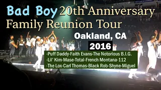 Bad Boy Family Reunion Concert, Oakland 2016 - Puff Daddy, Faith Evans, Lil Kim, Notorious BIG, Mase