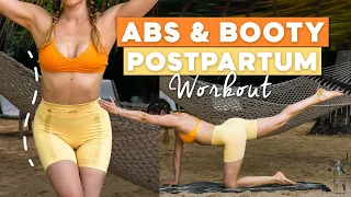 TIGHT TUMMY & ROUND BOOTY WORKOUT 🍑 // Rückbildung Übungen 💪 // Schlank nach Baby