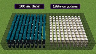 100 iron golems vs 100 wardens