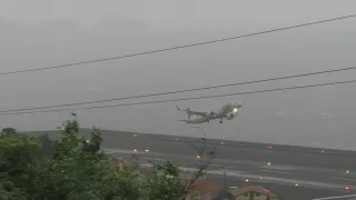 STORM OSCAR landing attempt at Madeira Airport  5.6.23