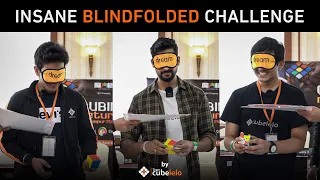 Cube Guessing Blindfolded challenge between SpeedCubers | Aryan vs Abhijeet vs Bhargav | Cubelelo