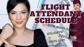 CABIN CREW SCHEDULE how many hours in a month