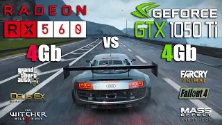 RX 560 4Gb vs GTX 1050 Ti 4Gb Test in 7 Games (Ryzen 3 1200)