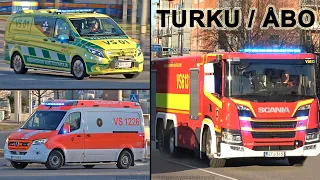 [Finland] Fire Department Tanker, EMS Command and Ambulance responding [FI | 4.2024]