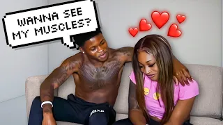 Walking In SHIRTLESS On YouTube BADDIE Emary Chanel😍 (best reaction)