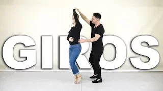 4. Giros | Figuras básicas de BACHATA | Como bailar Bachata | Aprende a bailar con Alfonso y Mónica