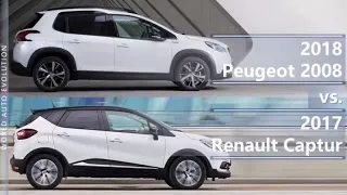 2018 Peugeot 2008 vs 2017 Renault Captur (technical comparison)