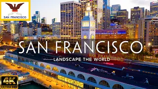 FLYING OVER SAN FRANCISCO(4K UHD) - Relaxing Music Along With Beautiful Nature Videos - 4K Video HD