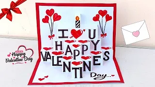 Valentine's day greeting card making 2023 / Valentines day pop up card / Valentines day card ideas