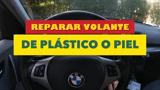 REPARAR VOLANTE GASTADO DE CUERO por poco dinero