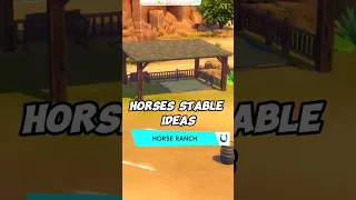 Horse Stables Ideas w open roof- The Sims 4 Horse Ranch 🐴#sims4horseranch #sims4ideas #sims4shorts