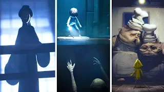 Little Nightmares: All Bosses & Ending | DLC Boss Fight With Cutscenes