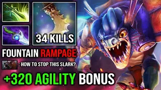 1 KILL PER MIN Everyone is Just a Creep to Him +320 Agility Fountain Rampage Pro Slark DotA 2