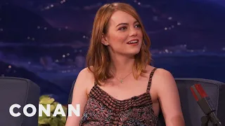 Emma Stone's Late Night Lotion Binging | CONAN on TBS