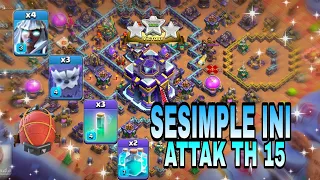 Cara Menyerang Th 15 | Combo Simple ! Combo Elektro Titan + Yeti | Strategi Th 15-Coc Indonesia